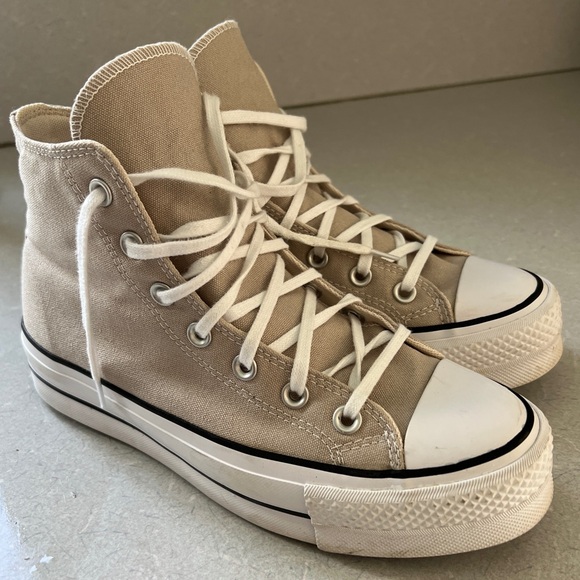 CONVERSE ALL STAR LIFT PLATFORM CANVAS, SOLD OUT PAPYRUS COLOR. WOMENS SIZE 7.5 - Picture 7 of 9